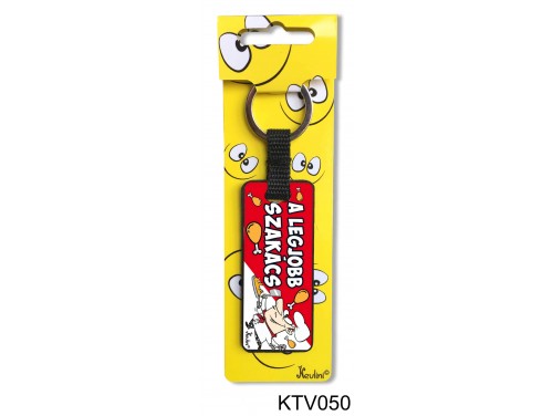 (KTV050) Vicces kulcstartó 7,5 cm - A legjobb szakács - Ajándékok Szakácsoknak